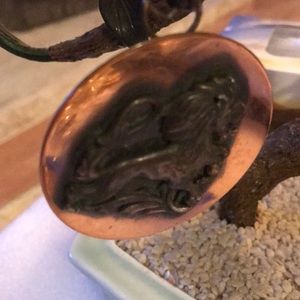 Vintage lion copper necklace &brooc